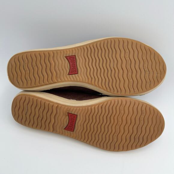 Camper Imar Low Top Sneaker Womens EU 37 US 6.5-7 Brown Leather Lace Up Beige - Picture 7 of 11